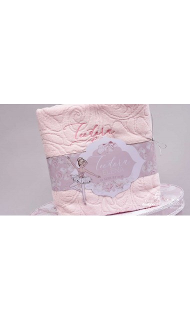 Trusou de botez cu mica balerina tutu tiara eleganta si broderie personalizata 24